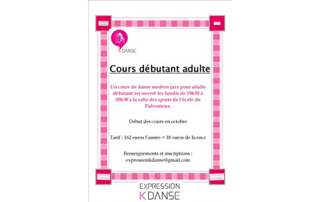 Ouverture d'un cours adulte débutant