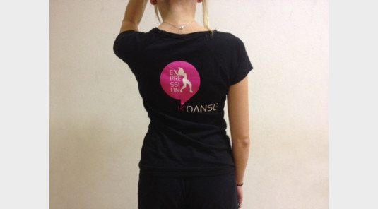 T-Shirt Col V "Expression K'Danse" 
